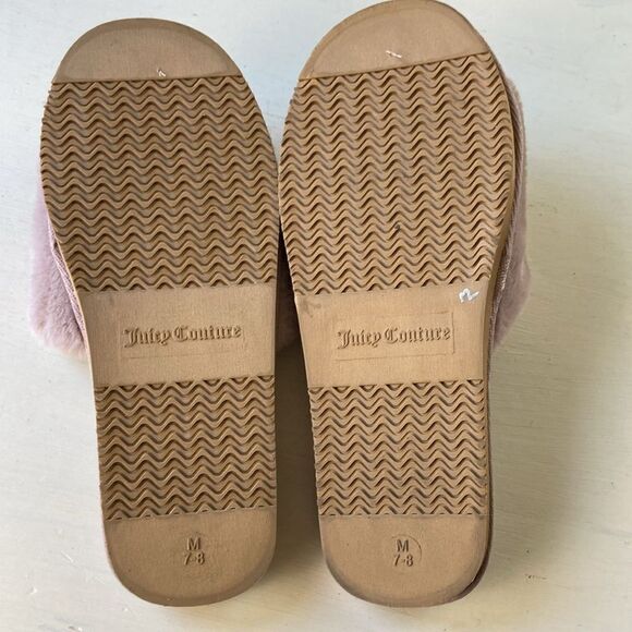 Juicy Couture Slip-On Plush Luxe Comfort Lavender Slippers Women’s 7-8 - Picture 10 of 12